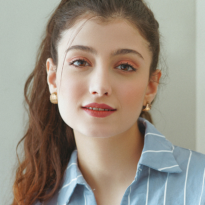 Gold Hoop Earrings for Women,14K Gold Plated Chunky Gold Hoop Earrings for Women Trendy Fashion Jewelry