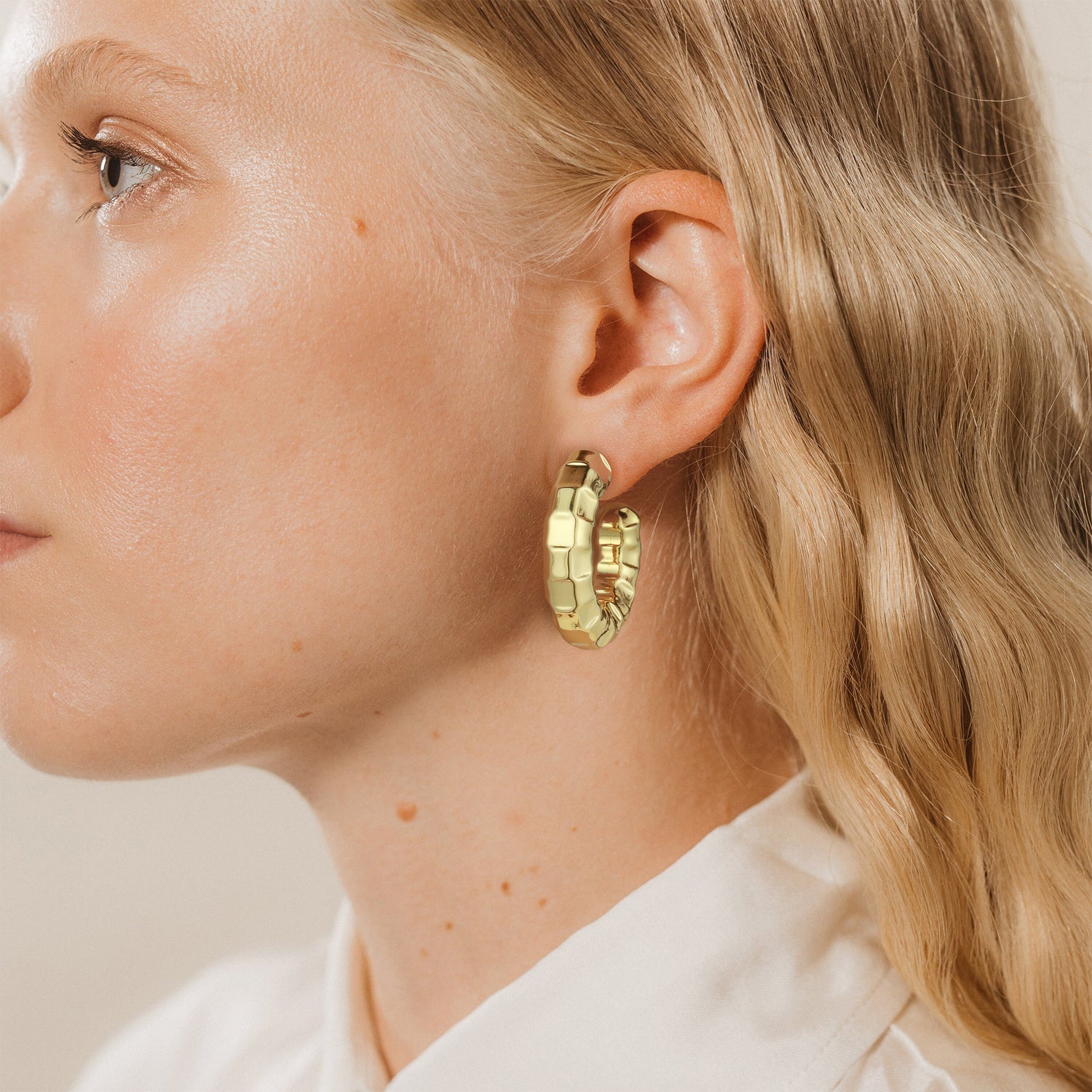 golden Chunky Hoop Earrings for Women,14K golden Plated Earrings Chunky golden Earrings for Women Trendy golden Statement Earrings for Women Chunky Hoop Earrings Chunky Earrings for Women Jewelry Gifts