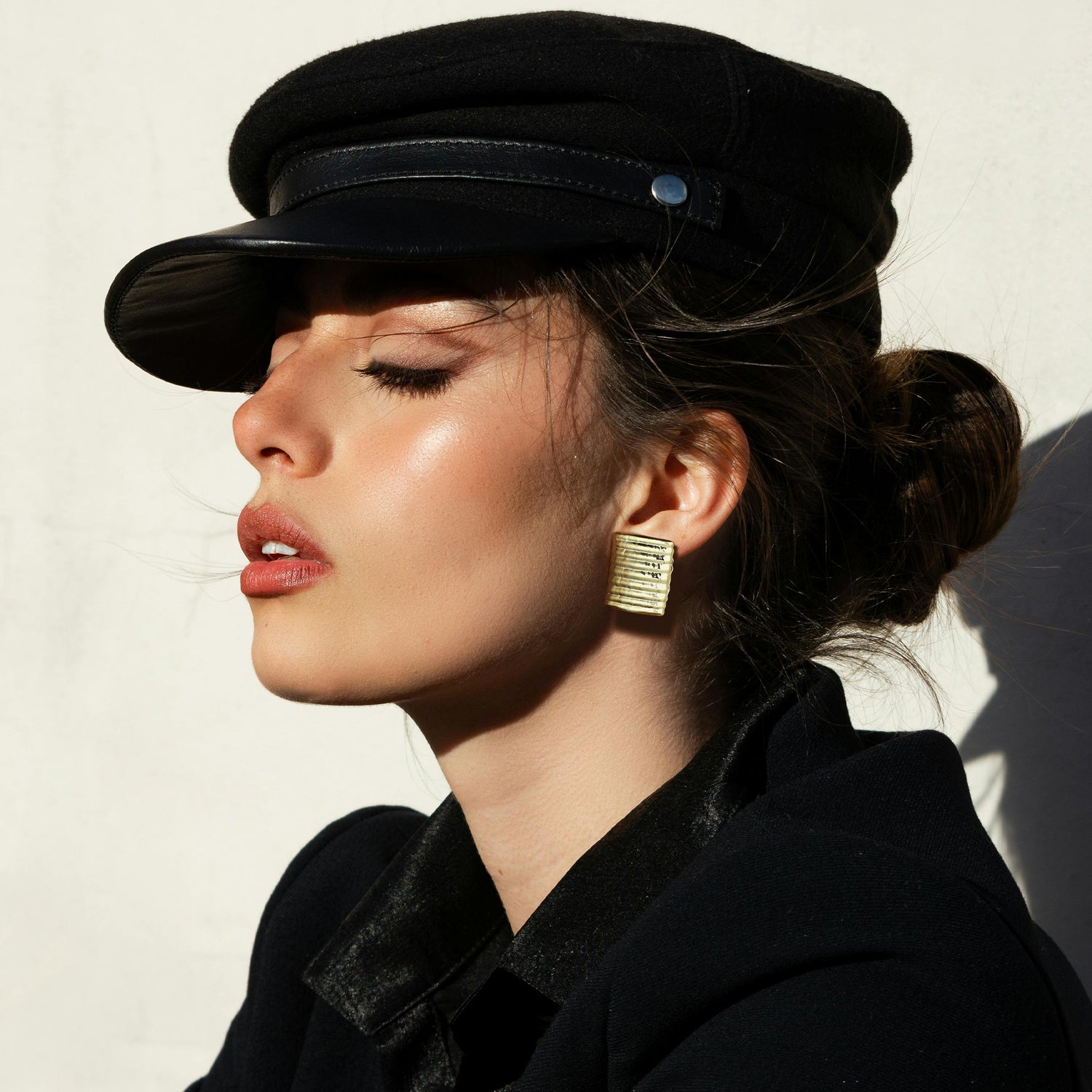 Chunky golden Earrings for Women, 14K golden Plated Earrings Striped Square Earrings for Women Dangle Earrings golden Chunky Earrings for Women golden Earrings for Women Trendy Jewelry Gifts