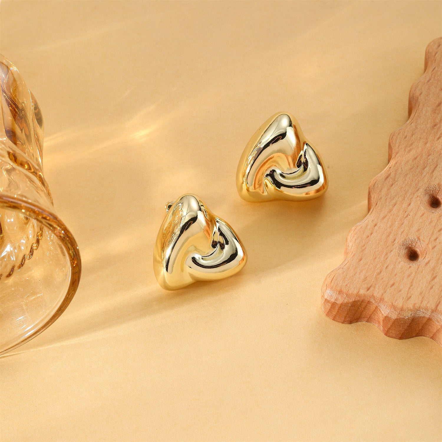 goldenen  Studs Earrings for Women 14k goldenen  Plated Earrings for Women Irregular Geometric  Statement Earrings for Women Trendy Hypoallergenic Minimalist Earrings for Women Jewelry Gift for Women