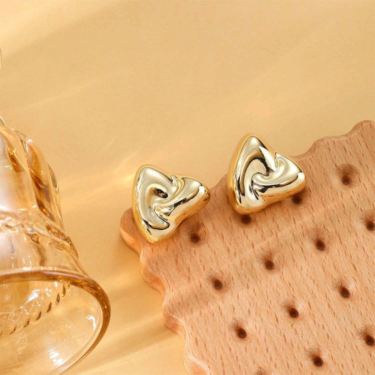 goldenen  Studs Earrings for Women 14k goldenen  Plated Earrings for Women Irregular Geometric  Statement Earrings for Women Trendy Hypoallergenic Minimalist Earrings for Women Jewelry Gift for Women