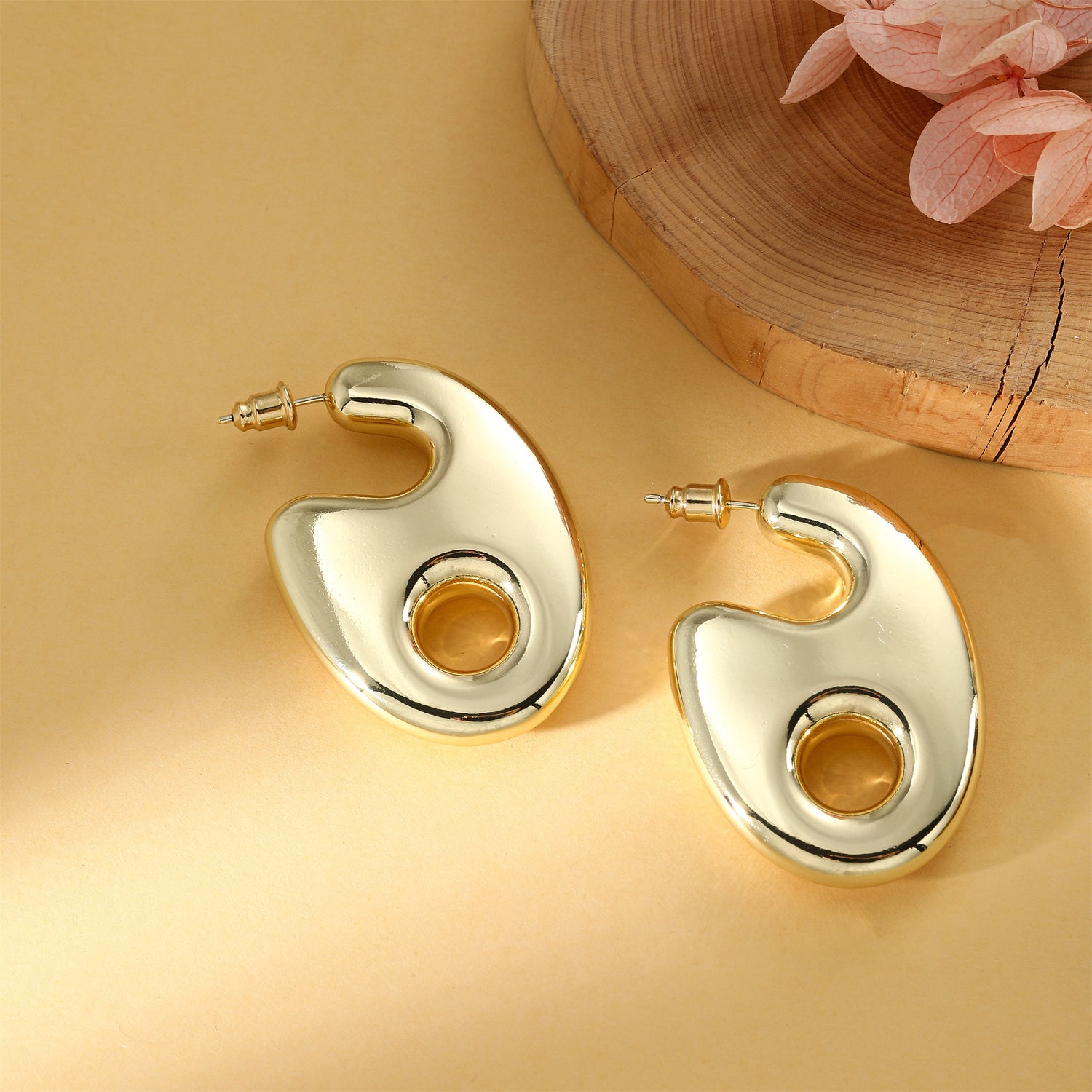 goldenen  Dangle Earrings for Women, goldenen  Hoop Earrings for Women Trendy Chunky goldenen  Earrings goldenen  Statement Earrings for Women Vintage Big Hoop Earrings Jewelry Gifts for Women