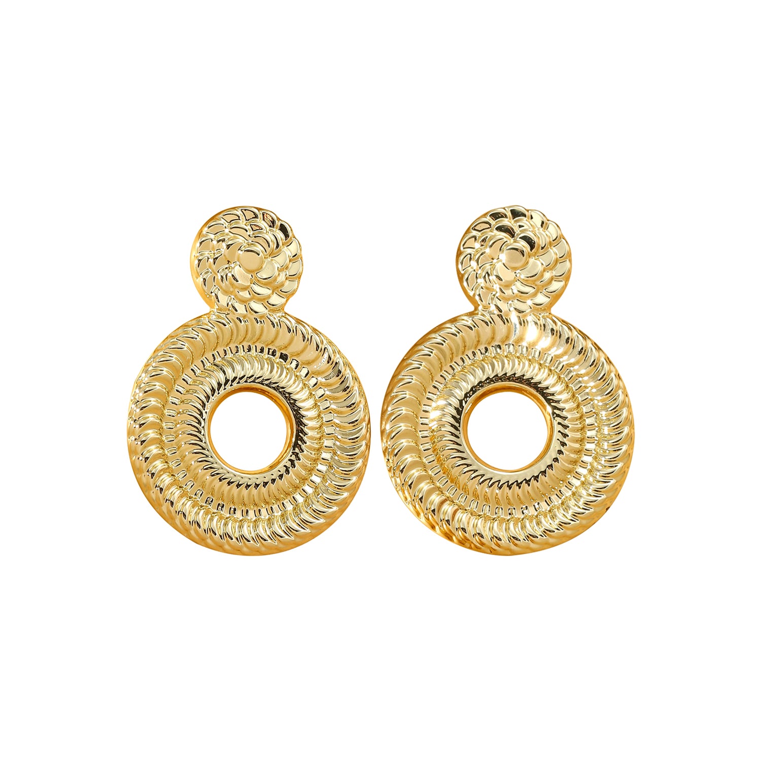 goldenen  Dangle Earrings for Women, Statement Chunky Cut Design goldenen  Drop Earrings Circle Shape Dangling Earrings for Women goldenen  Earrings goldenen  Statement Earrings for Women Earrings Jewelry Gifts for Women