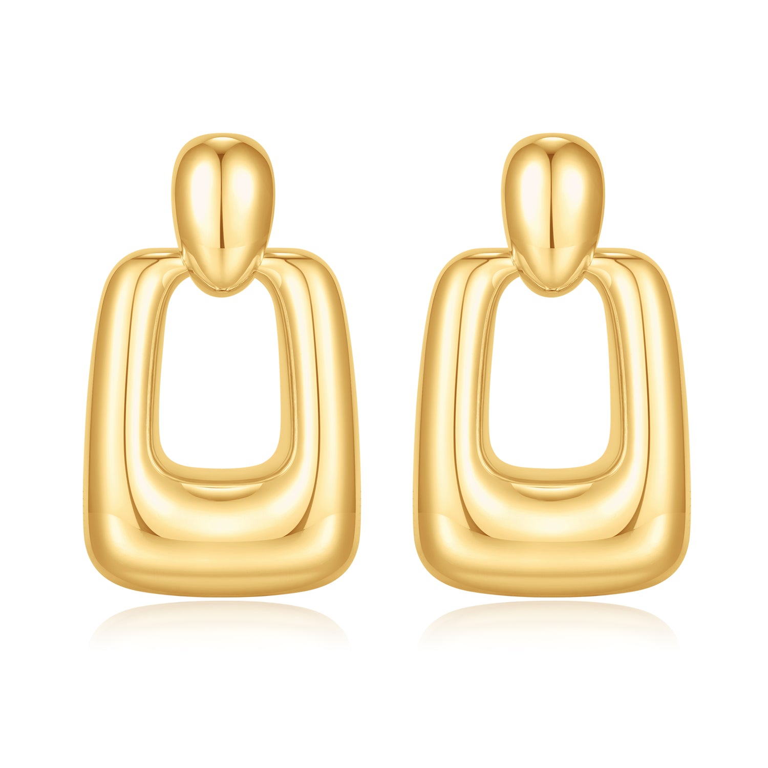 golden Earrings for Women, 14K golden Plated Earrings golden Dangle Earrings for Women Trendy Chunky golden Earrings golden Statement Earrings for Women Vintage Square Earrings for Women Jewelry Gifts for Women
