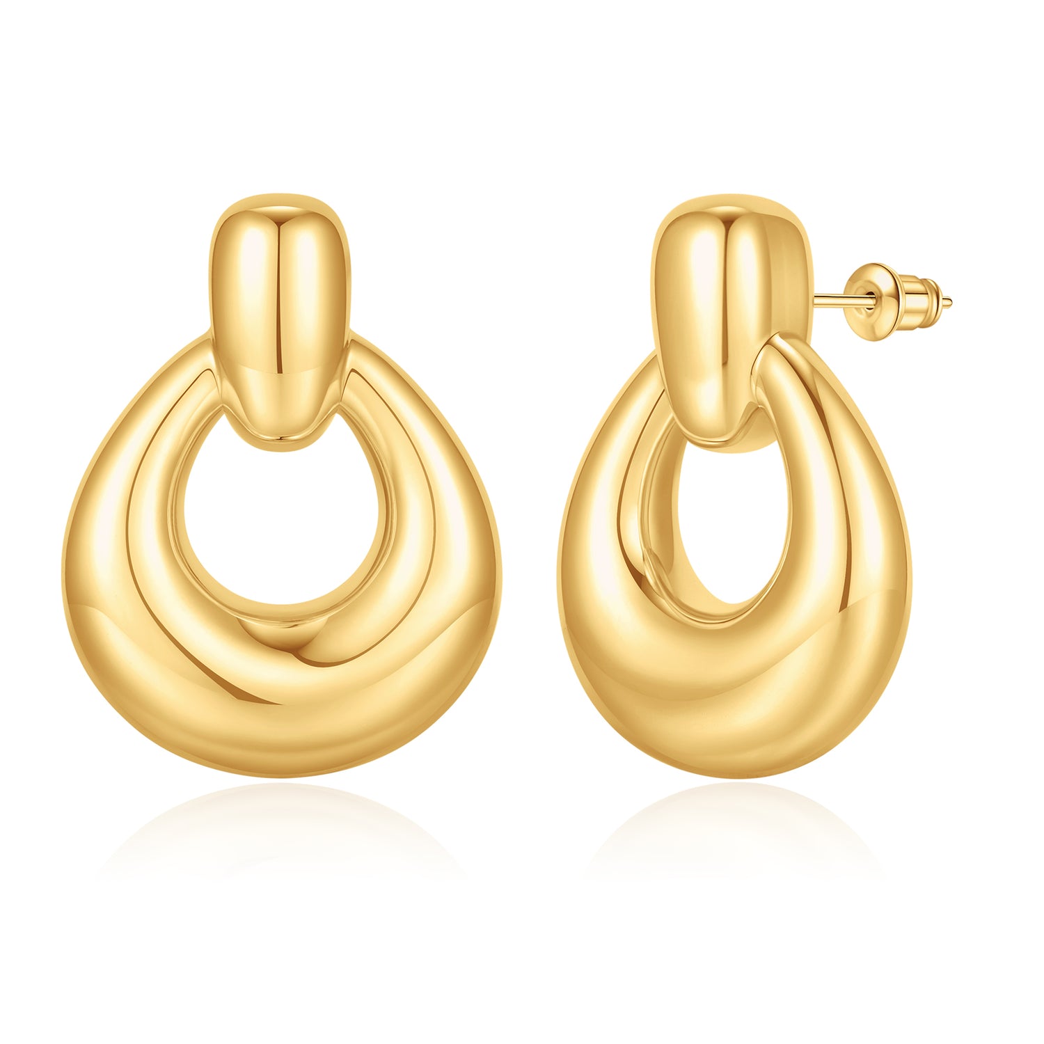 goldenen Fashion Earrings 14K golden Plated 14K golden Filled Hoop Earrings for Women hypoallergenic thick golden earrings elegant fashion golden hoop earrings