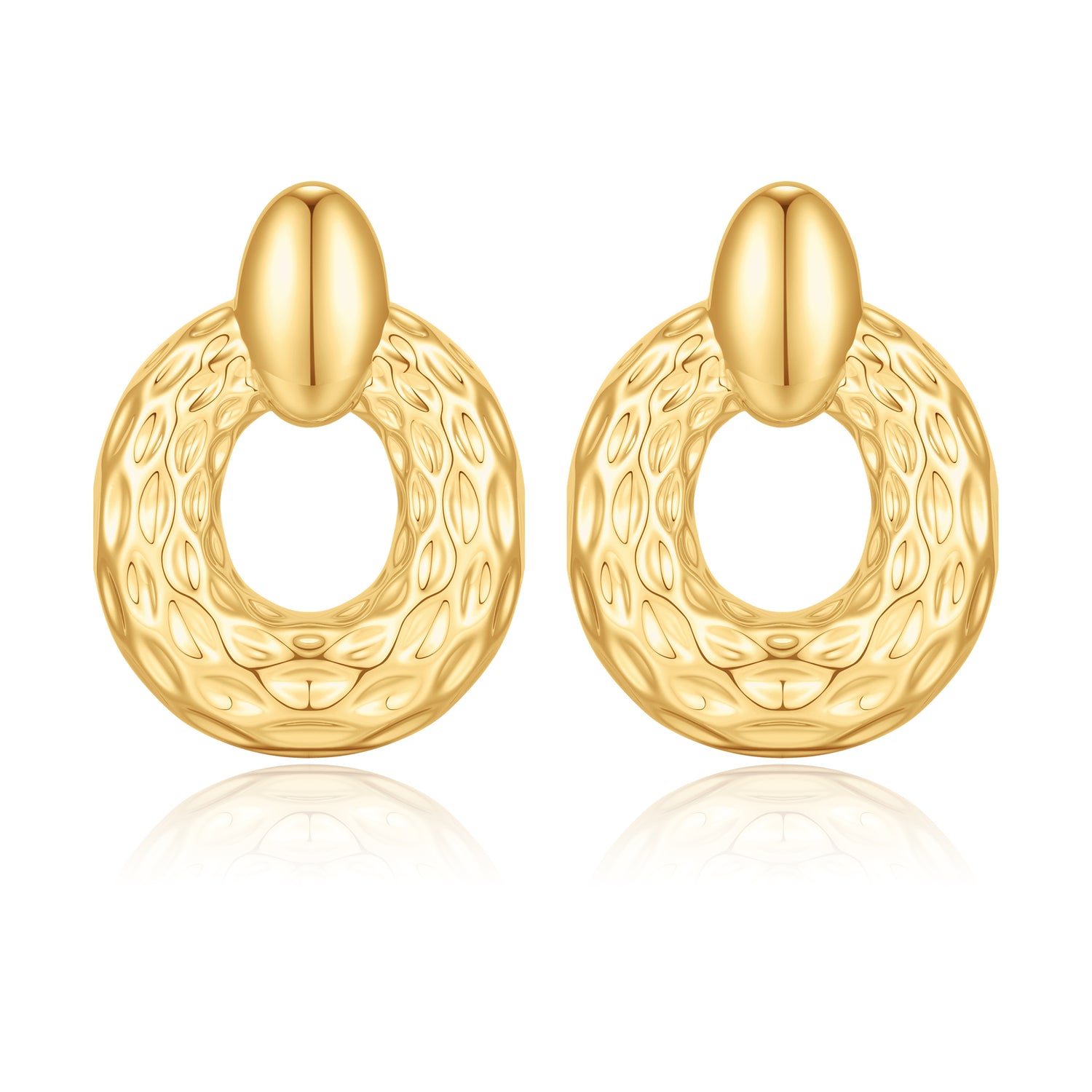 Chunky golden Earrings for Women, 14K golden Plated Earrings golden Dangle Earrings for Women Trendy golden Statement Earrings golden Chunky Earrings for Women Vintage Earrings Jewelry Gifts for Women