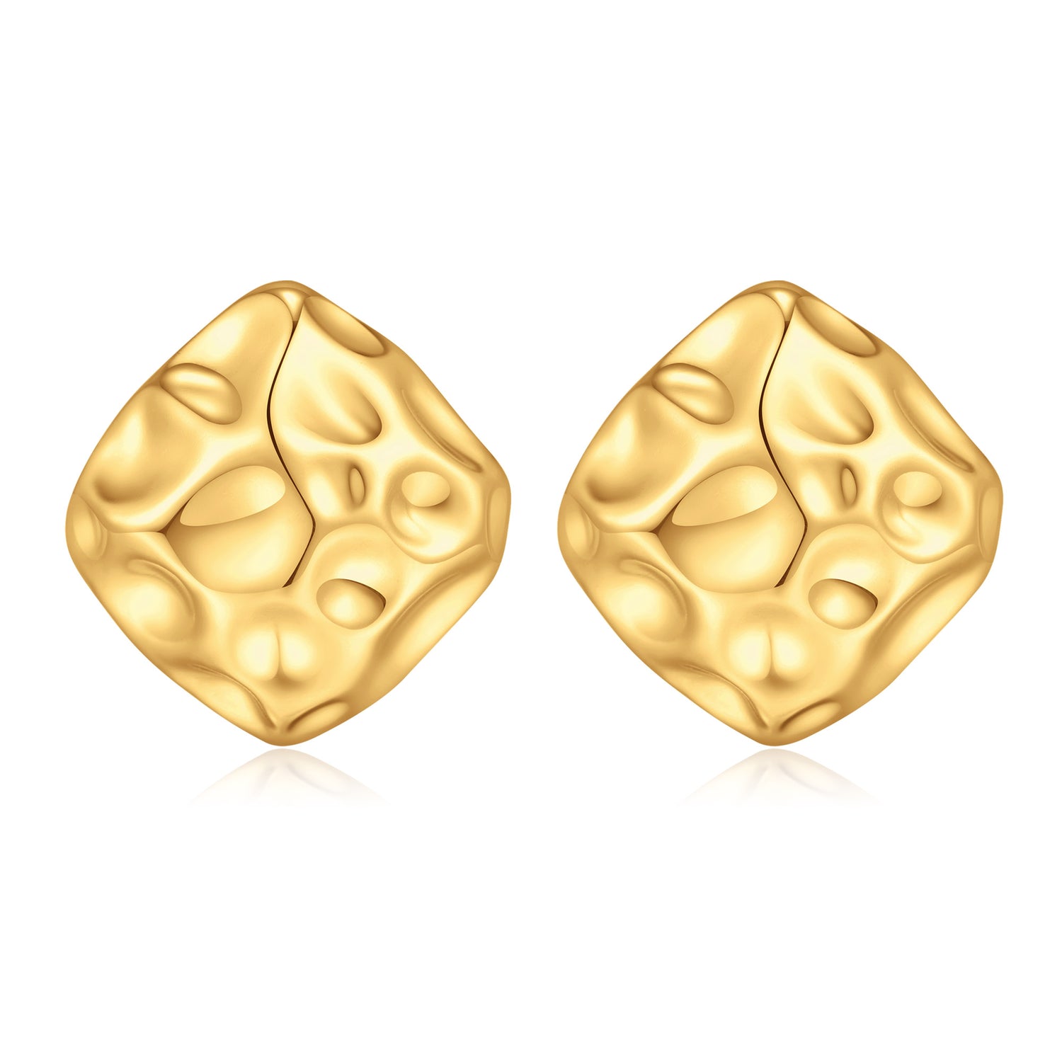 Chunky goldenen  Square Earrings for Women, 14K goldenen  Plated Earrings Vintage Earrings Stud Earrings for Women Big Square Earrings goldenen  Earrings for Women goldenen  Statement Earrings Jewelry for Women Gifts