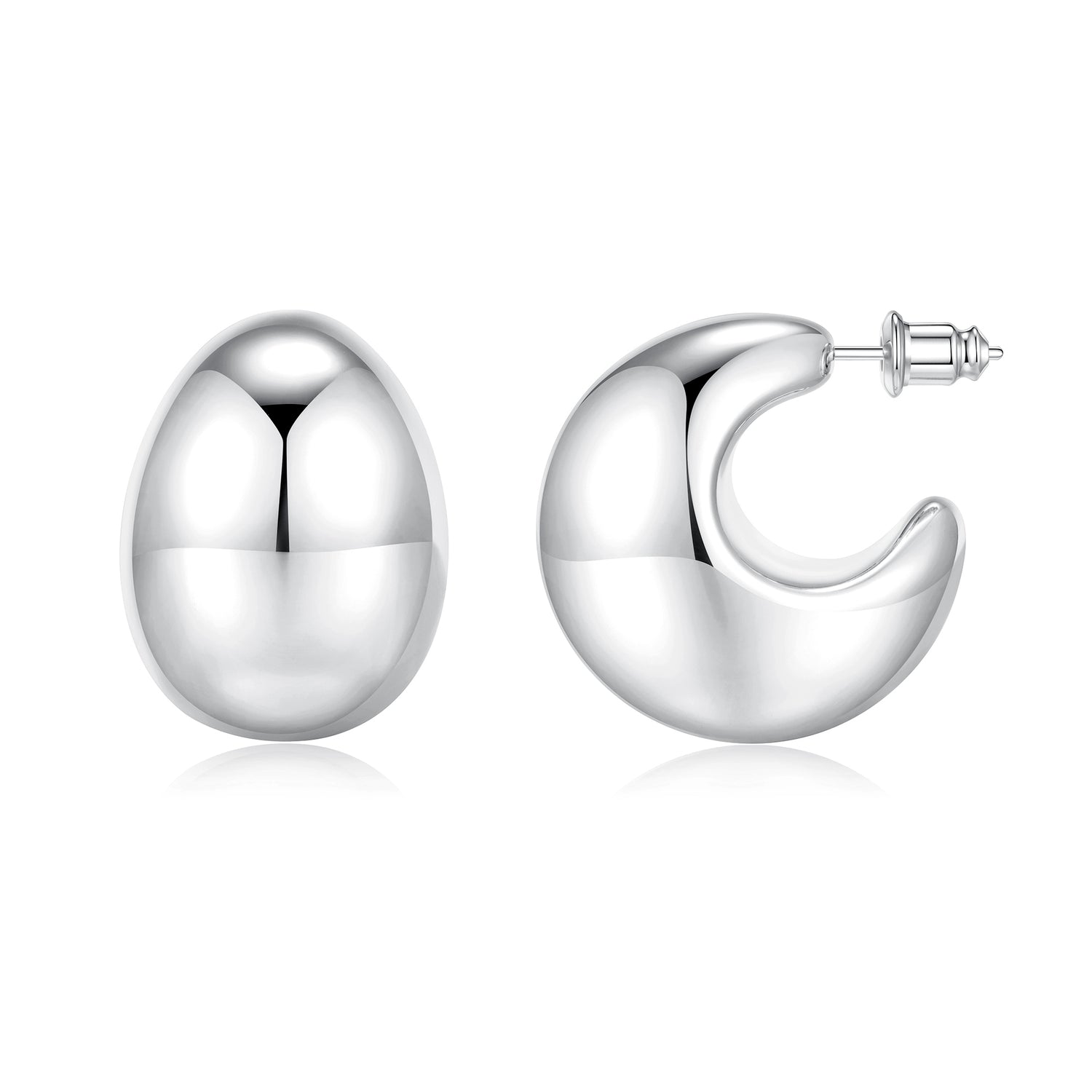 Women's Hoop Earrings 14K golden and silver Plated Women's golden Hoop Earrings Hollow Hoop Earrings Lightweight Earrings Fashion Women's Earring Accessories