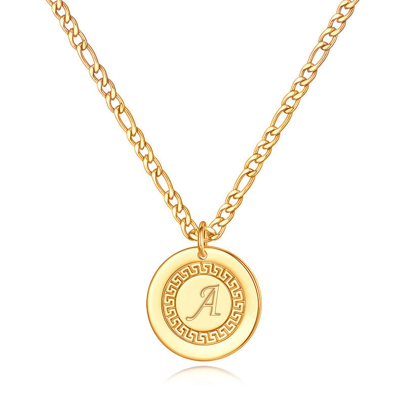 LUXEJEW Initial Necklaces for Men Women Dainty Letter Pendant Initial Necklace Mens Chain Necklace Mens Jewelry