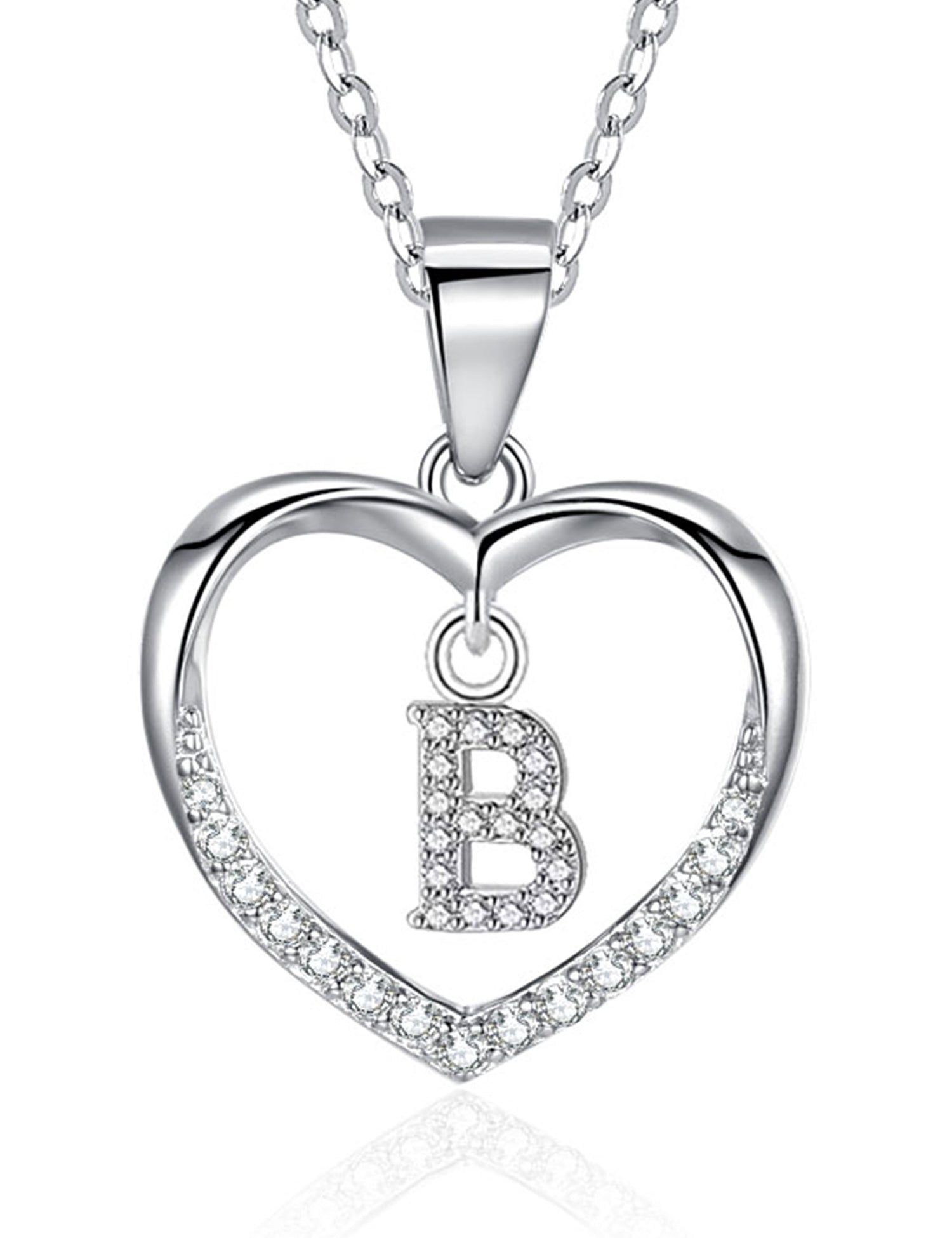 Visit the ITS4YEO Store 925 Sterling Silver Infinity Heart Pendant Initial Necklaces Silver Necklace Zircon Pendant Necklaces for Women Jewelry Gift for Women Wifes Her Valentines Gift