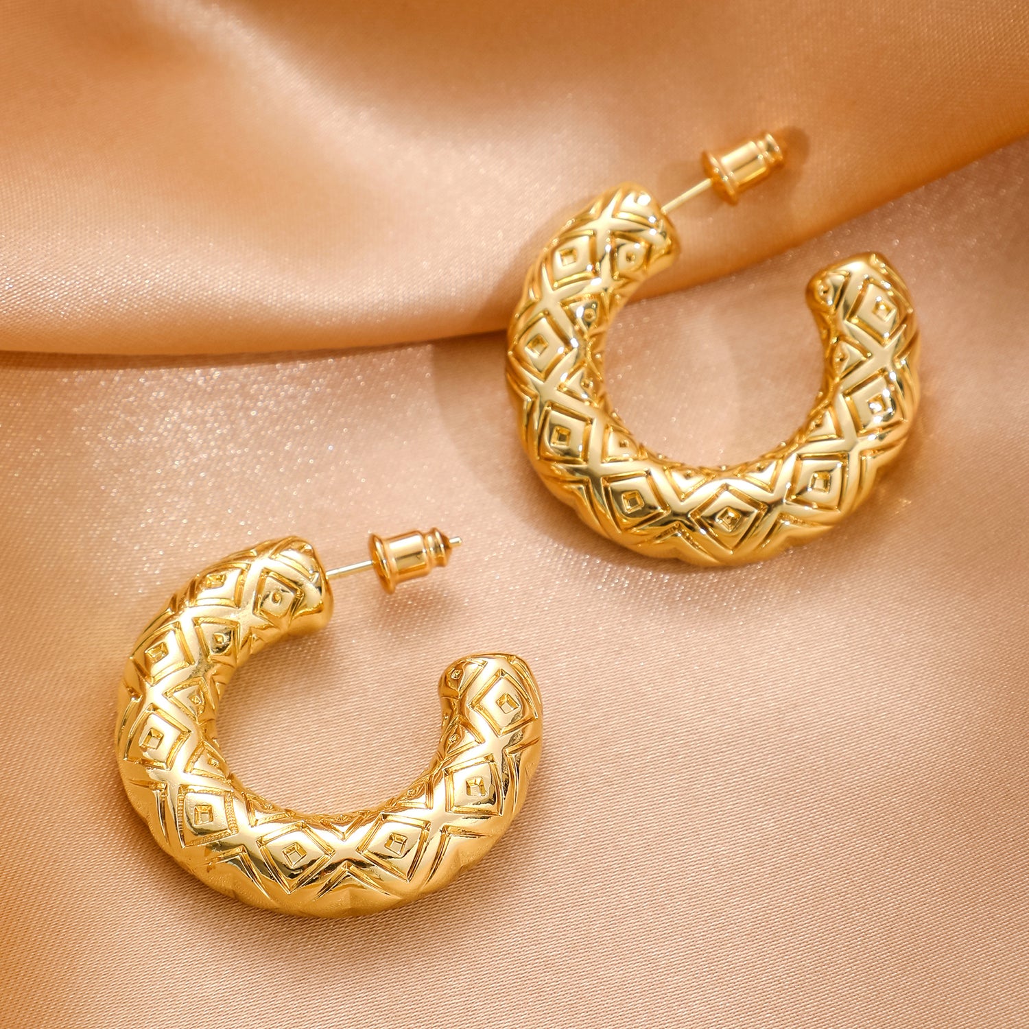 goldenen  Dangle Earrings for Women, goldenen  Hoop Earrings for Women Trendy Chunky goldenen  Earrings goldenen  Statement Earrings for Women Vintage Big Hoop Earrings Jewelry Gifts for Women