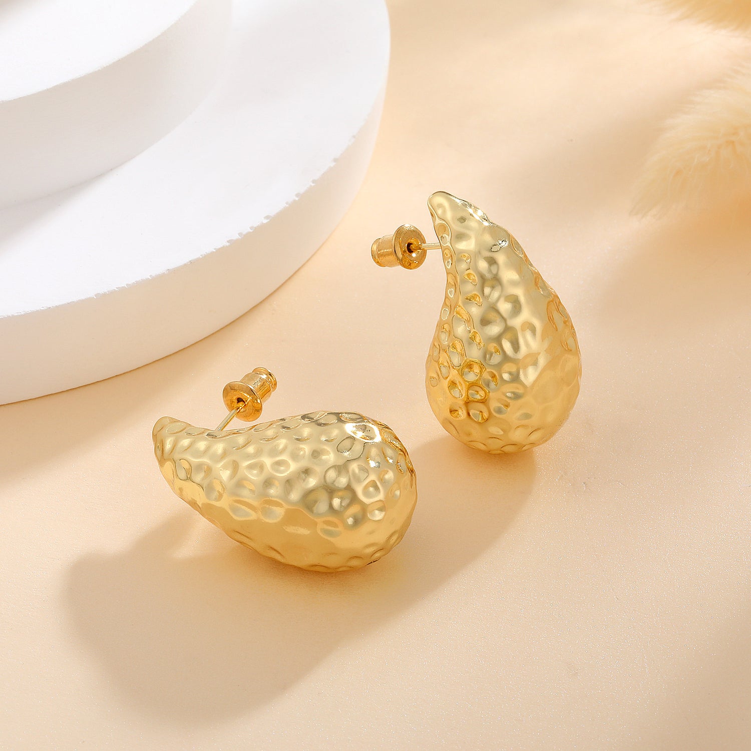 Chunky golden Hoop Earrings for Women 14K golden Plated Hoop Earrings Hypoallergenic golden Chunky Hoop Earrings for Women Earrings Thick golden Hoop Earrings for Women golden Jewelry for Women