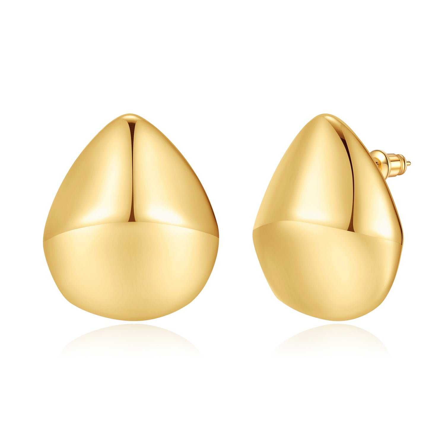 Chunky golden Earrings for Women 14k golden Plated Stud Earrings for Women Hypoallergenic golden Statement Earrings Thick golden Chunky Earrings for Women Trendy Jewelry Gift for Women