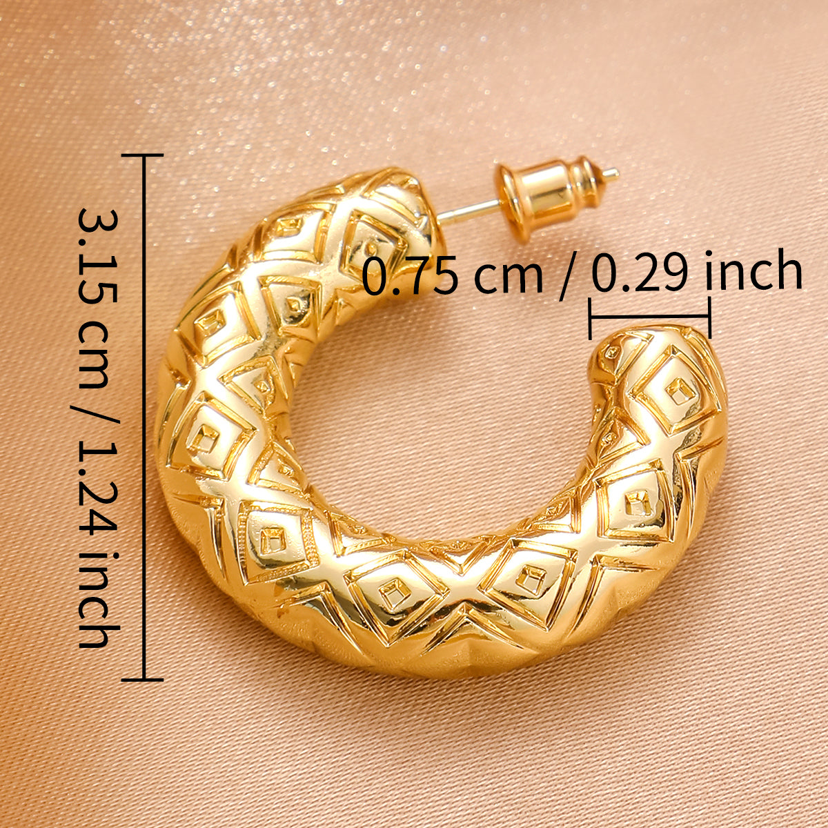 goldenen  Dangle Earrings for Women, goldenen  Hoop Earrings for Women Trendy Chunky goldenen  Earrings goldenen  Statement Earrings for Women Vintage Big Hoop Earrings Jewelry Gifts for Women