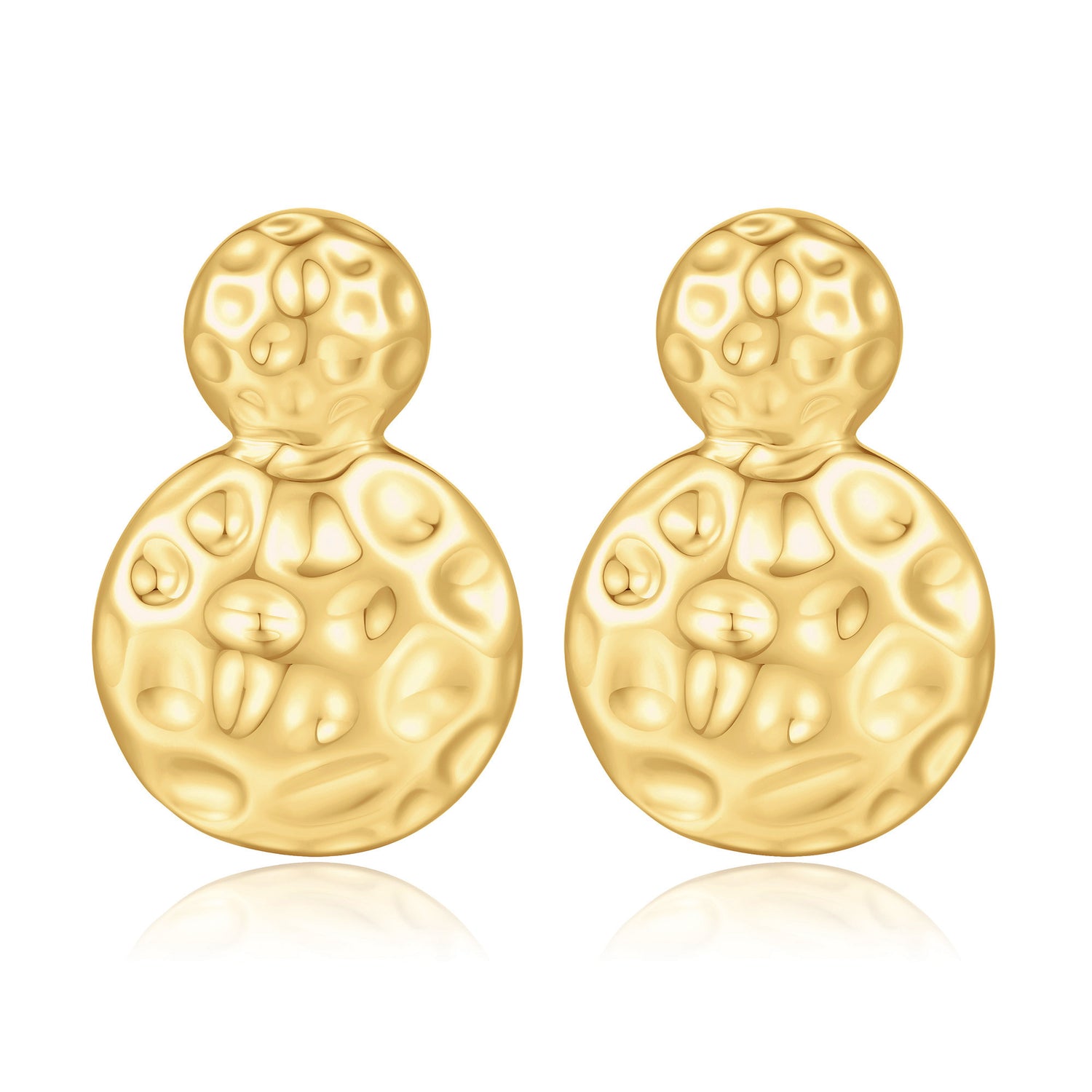 golden Statement Earrings for Women 14K golden Plated Big Disc Drop Dangle Earrings for Women golden Chunky Earrings for Women Chunky golden Earrings for Women golden Jewelry for Women Gifts