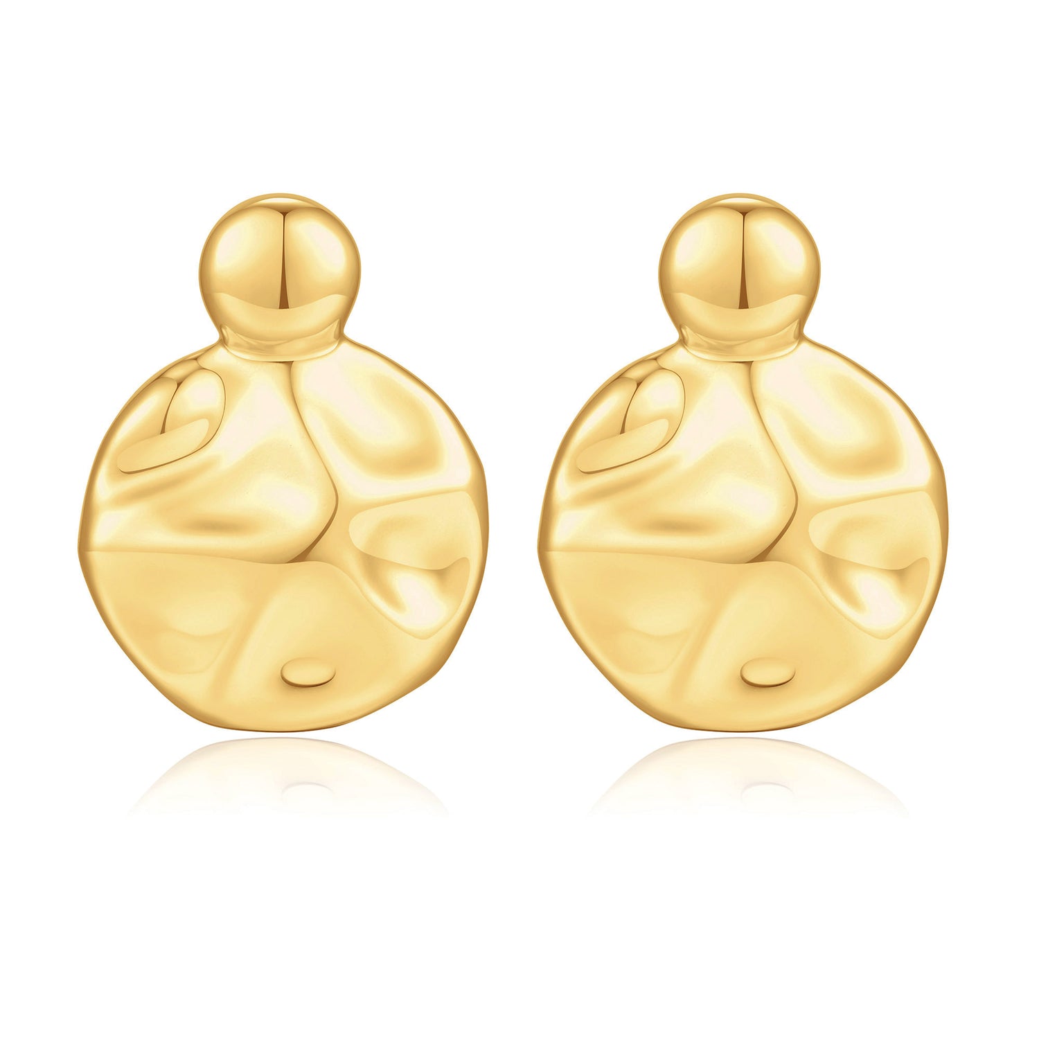 golden Statement Earrings for Women 14K golden Plated Big Disc Drop Dangle Earrings for Women golden Chunky Earrings for Women Chunky golden Earrings for Women golden Jewelry for Women Gifts