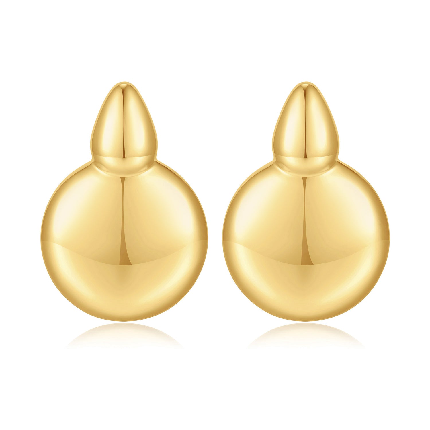 golden Statement Earrings for Women 14K golden Plated Big Disc Drop Dangle Earrings for Women golden Chunky Earrings for Women Chunky golden Earrings for Women golden Jewelry for Women Gifts