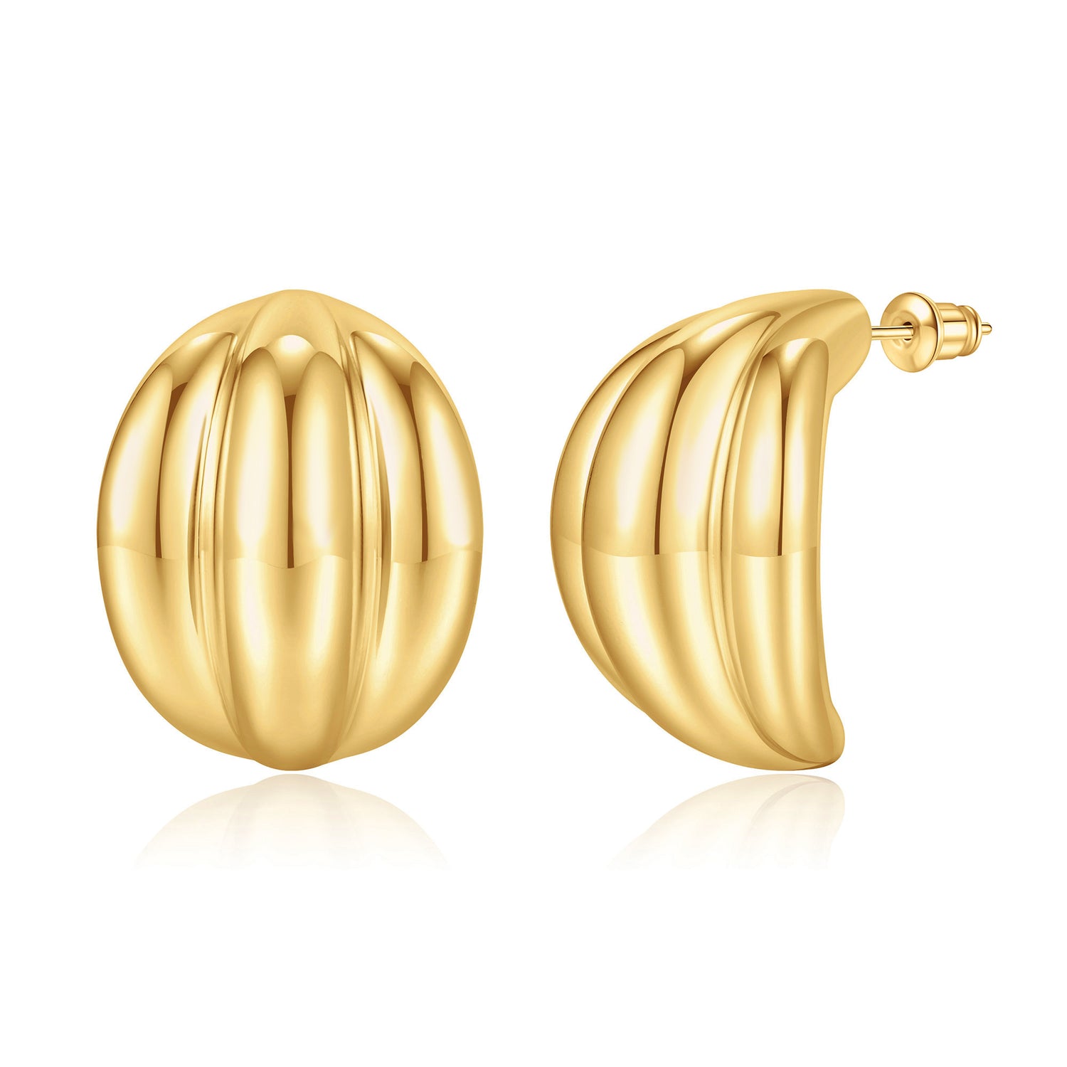 golden Chunky Hoop Earrings for Women 14K golden Plated Hoop Earrings Hypoallergenic Chunky golden Hoop Earrings for Women Earrings Thick golden Hoop Earrings for Women golden Jewelry for Women