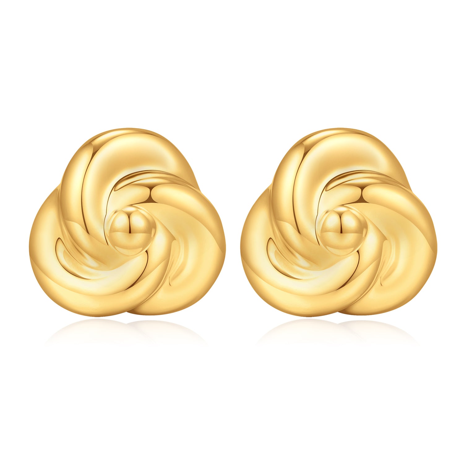 Chunky golden Earrings for Women 14k golden Plated Stud Earrings for Women Hypoallergenic golden Statement Earrings Thick golden Chunky Earrings for Women Trendy Jewelry Gift for Women