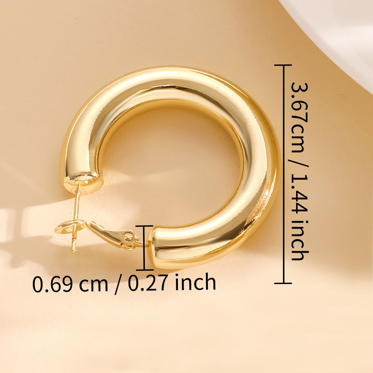 Women's circular earrings Fashion retro earrings Simple luxury popular earrings Women's jewelry gifts Daily dating holiday accessories