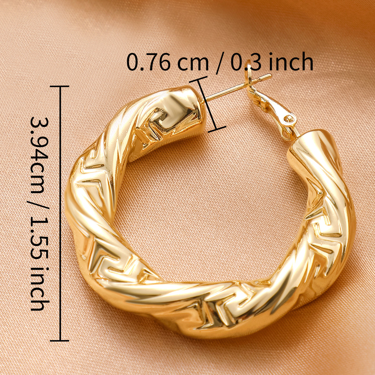 Women's circular earrings Fashion retro earrings Simple luxury popular earrings Women's jewelry gifts Daily dating holiday accessories