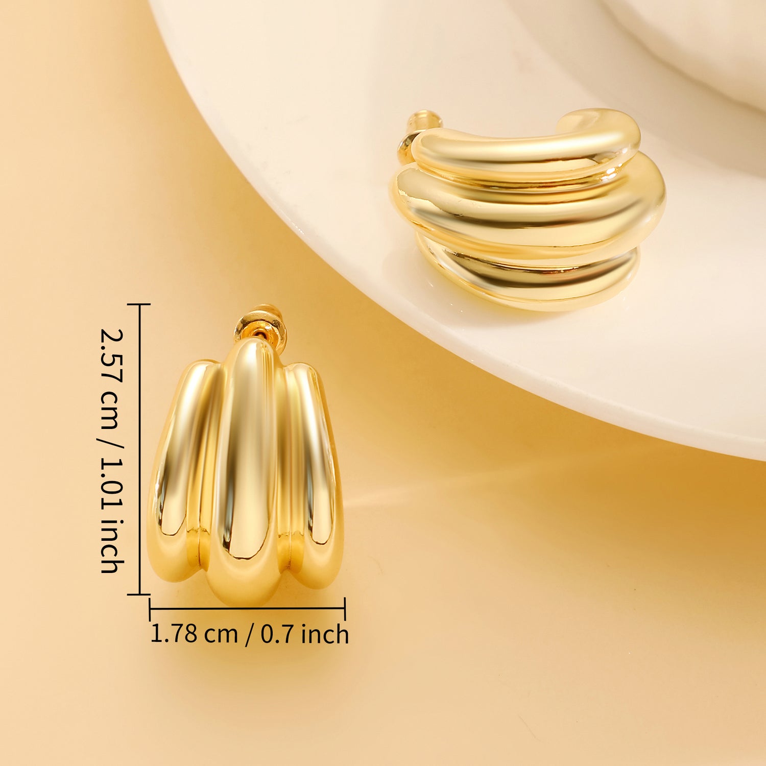 goldenen  Chunky Hoop Earrings for Women 14K goldenen  Plated Hoop Earrings Hypoallergenic Chunky goldenen  Hoop Earrings for Women Earrings Thick goldenen  Hoop Earrings for Women goldenen  Jewelry for Women