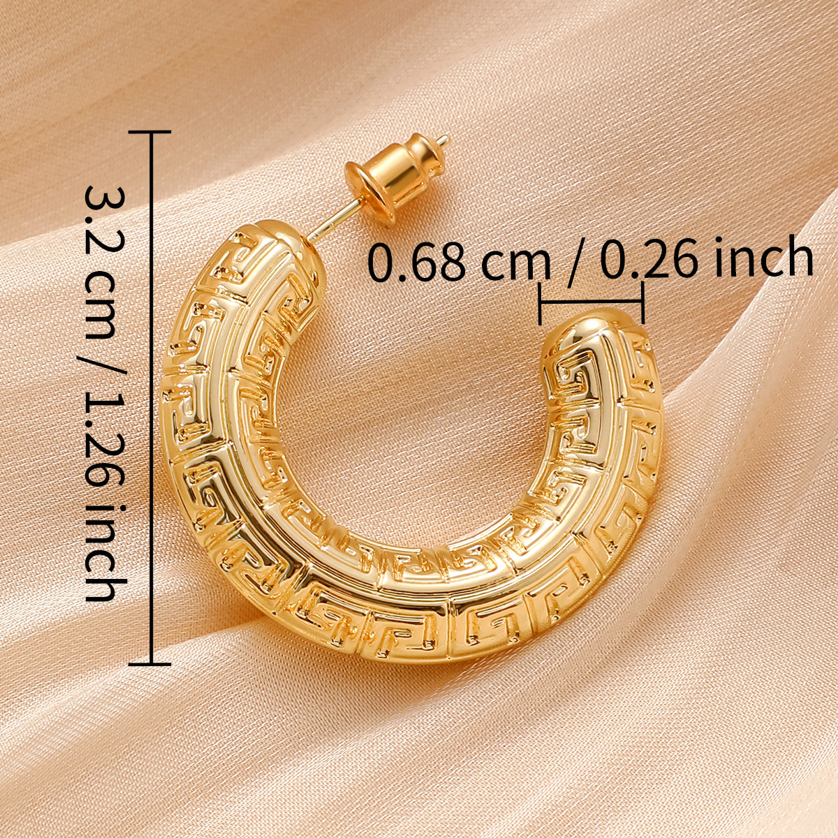 Circular earrings fashion versatile; Women's daily party earrings; Women's fashion vacation style; Valentine's Day, Mother's Day, Thanksgiving holiday