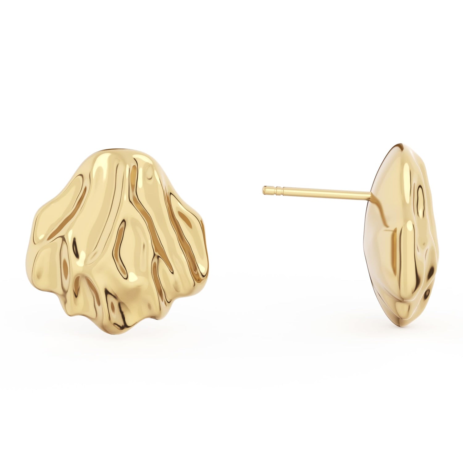14K Gold Plated Chunky Gold Hoop Earrings