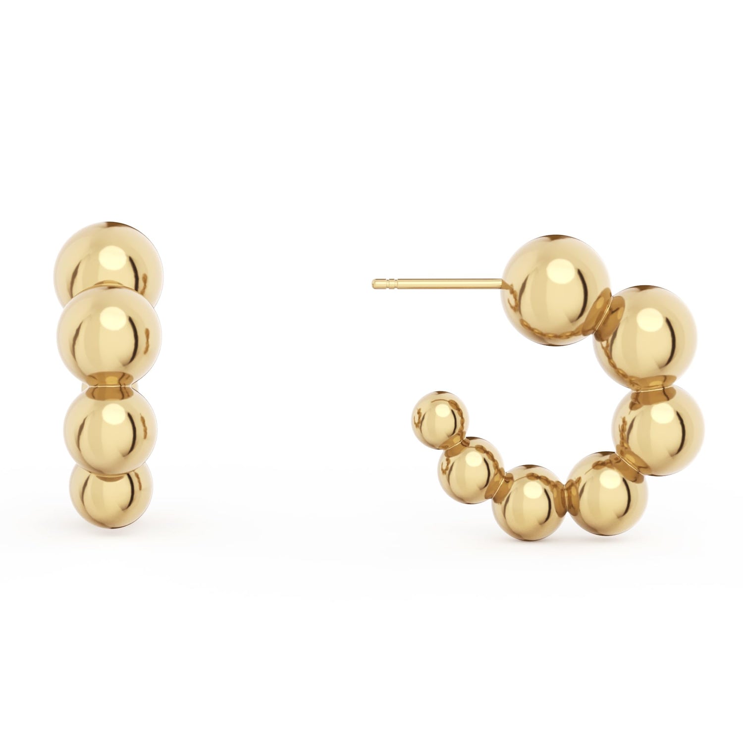 14K Gold Plated Chunky Gold Hoop Earrings