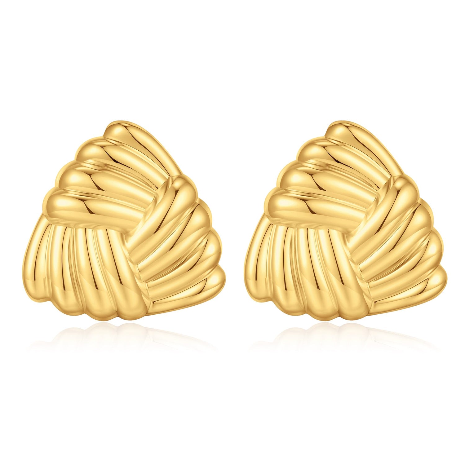 14K Gold Plated Chunky Gold Hoop Earrings