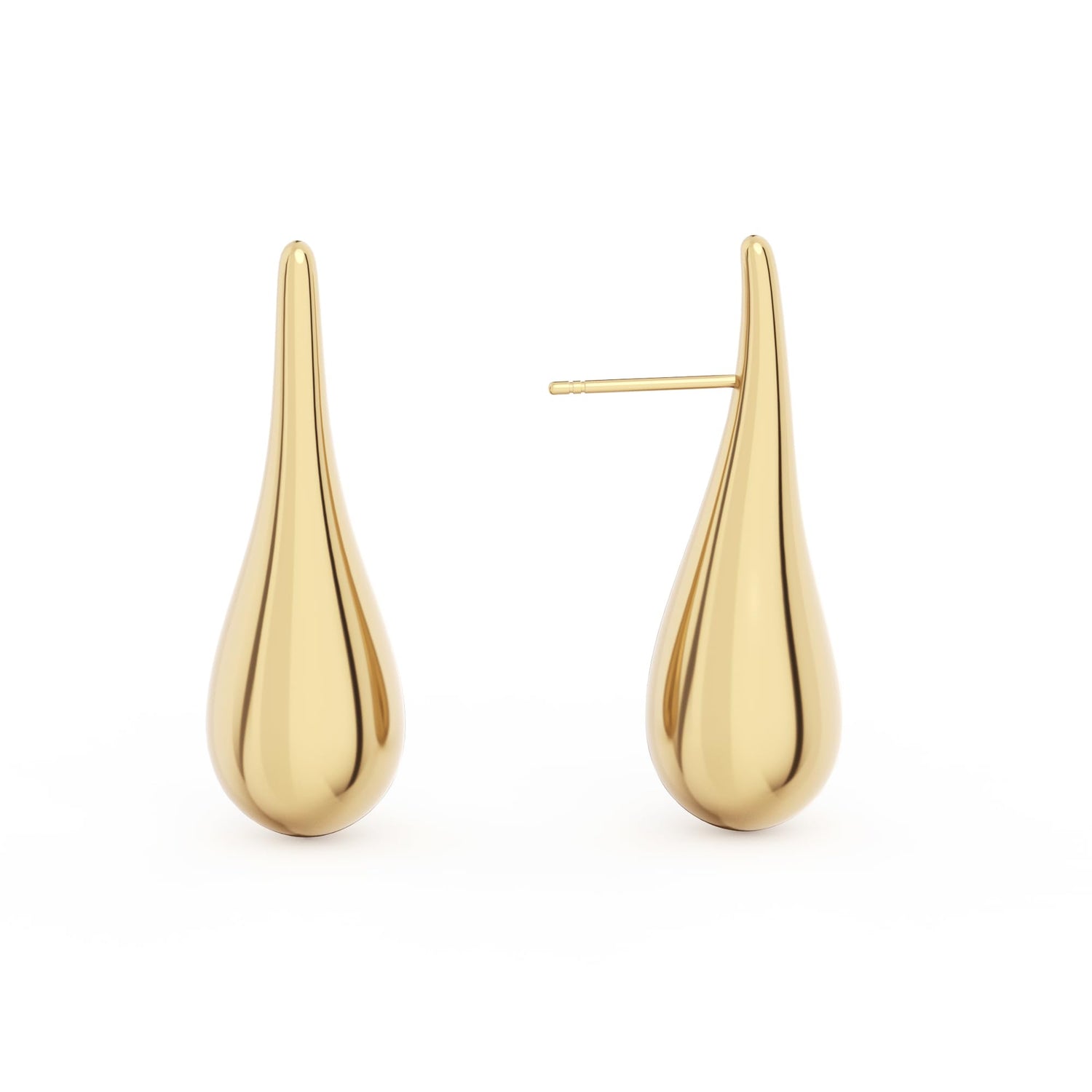 14K Gold Plated Chunky Gold Hoop Earrings