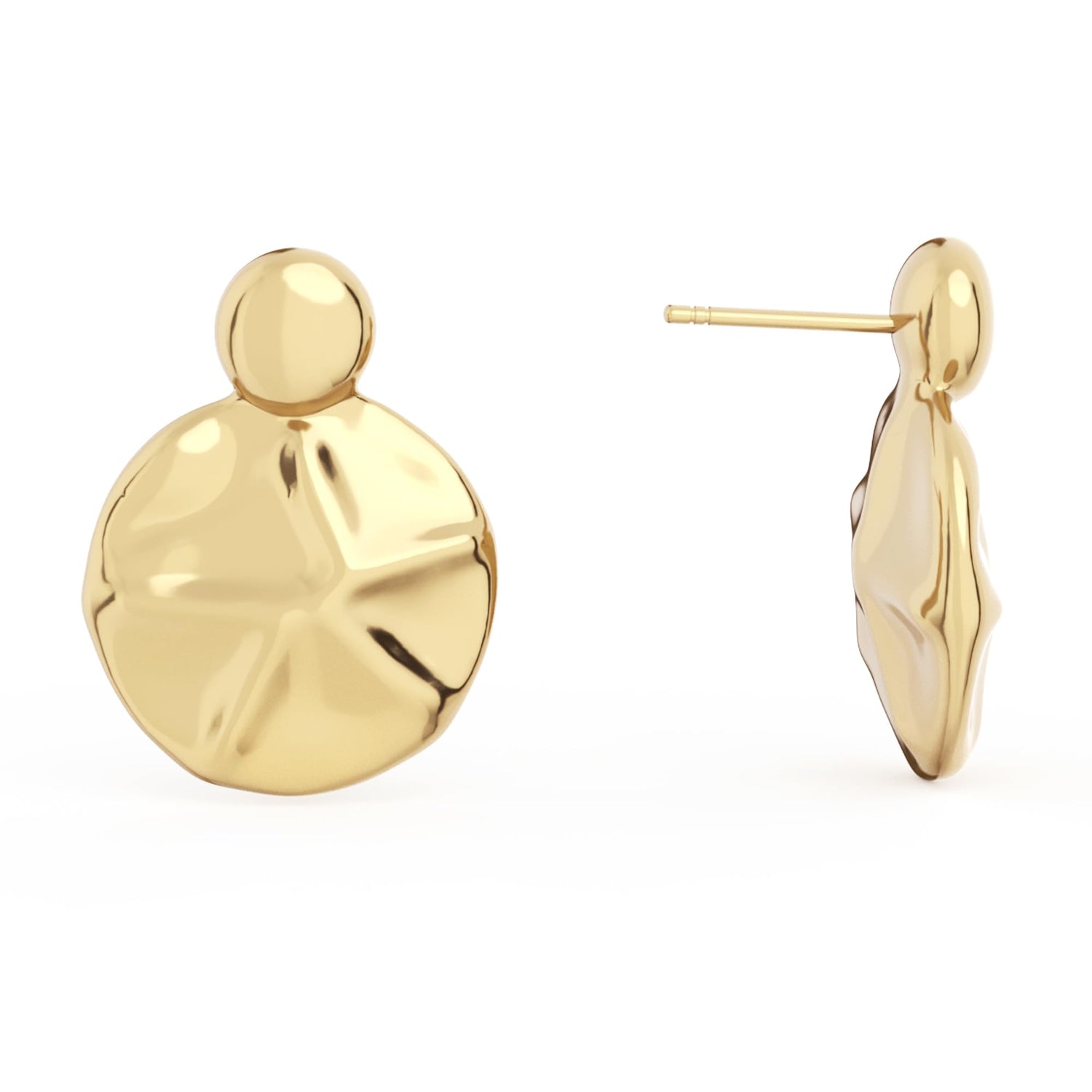 14K Gold Plated Chunky Gold Hoop Earrings