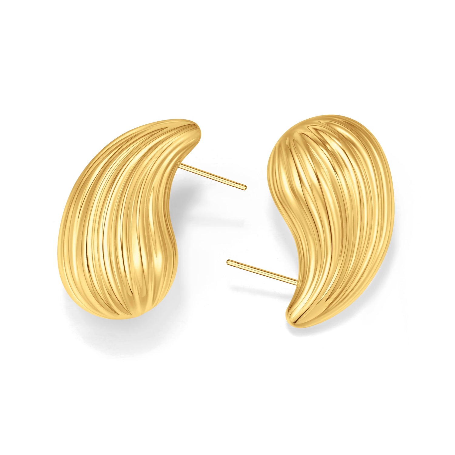 14K Gold Plated Chunky Gold Hoop Earrings