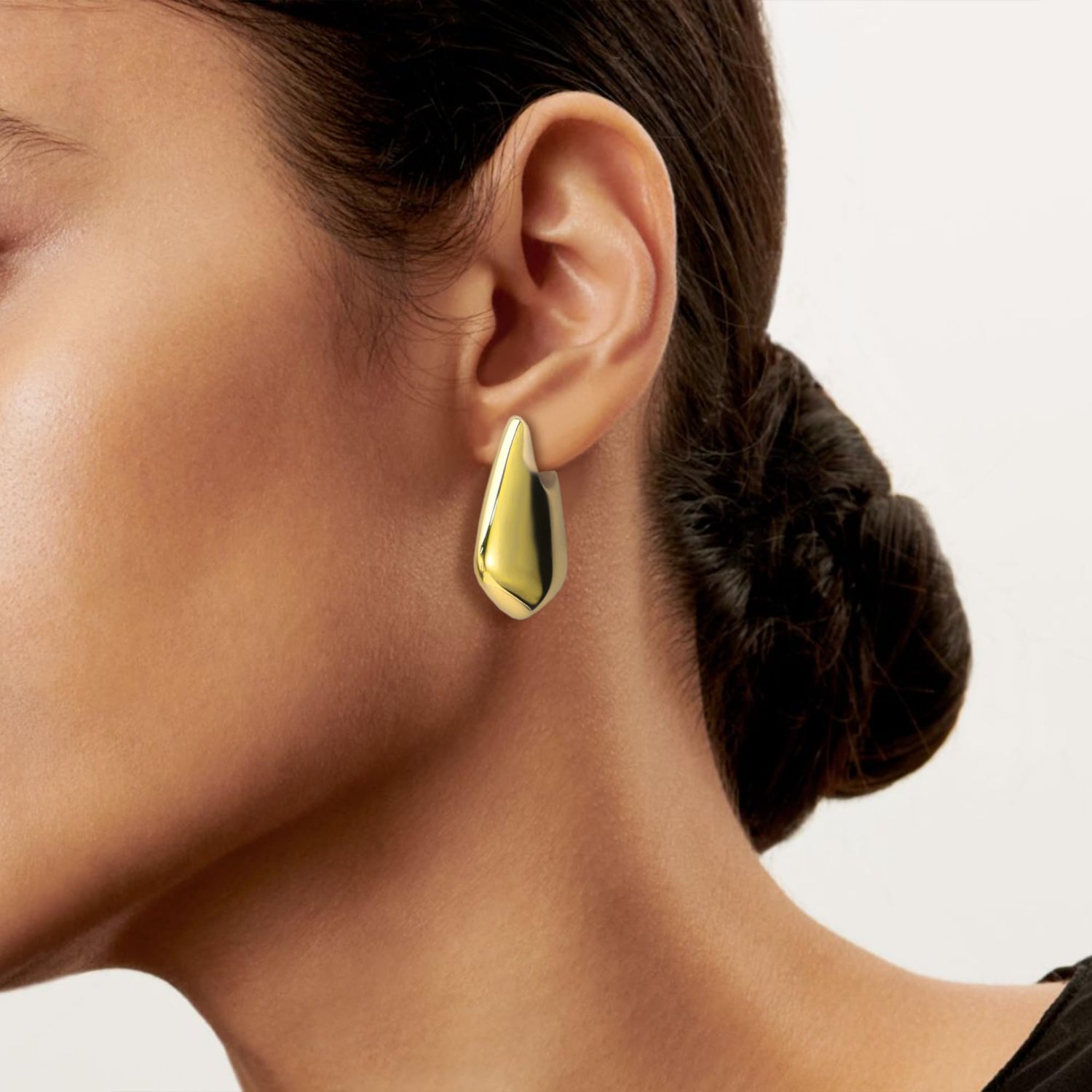 14K Gold Plated Chunky Gold Hoop Earrings